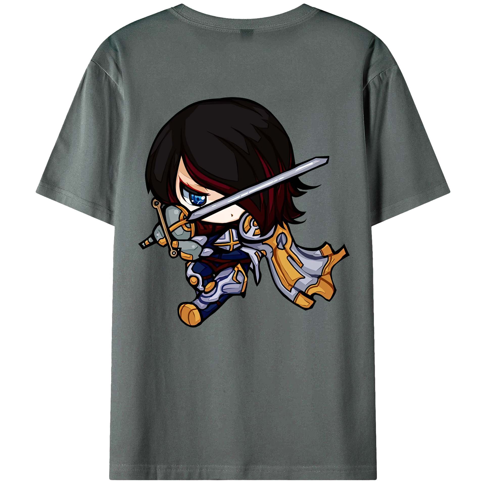 リーグ・オブ・レジェンド League of Legends LOL 綿100％ メンズ半袖Tシャツ（バックプリント） 通気性